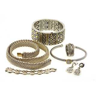 Designer sterling silver jewelry including David Yurman and Tiffany & Co.